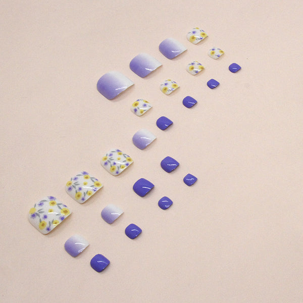 12 Sizes-24 Pcs Press On Nails F114