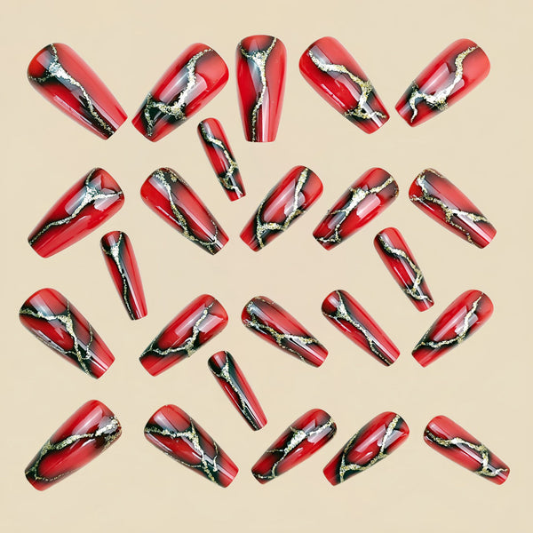 12 Sizes-24 Pcs Press On Nails Y2002