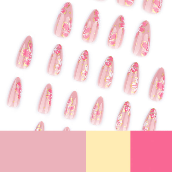 12 Sizes-24 Pcs Press On Nails JP3734