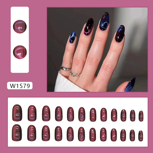 12 Sizes-24 Pcs Press On Nails W1579