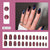 12 Sizes-24 PcsPress On Nails W1579