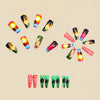 12 Sizes-24 Pcs Press On Nails Y956