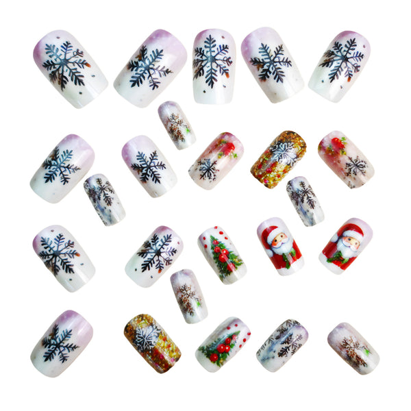 12 Sizes-24 Pcs Press On Nails Y1407