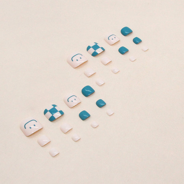 12 Sizes-24 Pcs Press On Nails F101