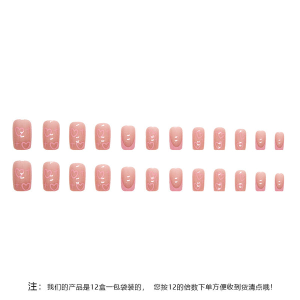 12 Sizes-24 Pcs Press On Nails W415