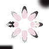 12 Sizes-24 Pcs Press On Nails C1396
