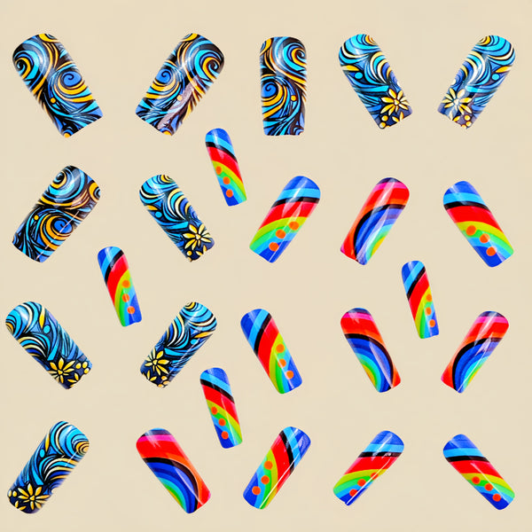 12 Sizes-24 Pcs Press On Nails Y581