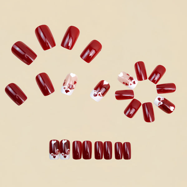 12 Sizes-24 Pcs Press On Nails Y1663