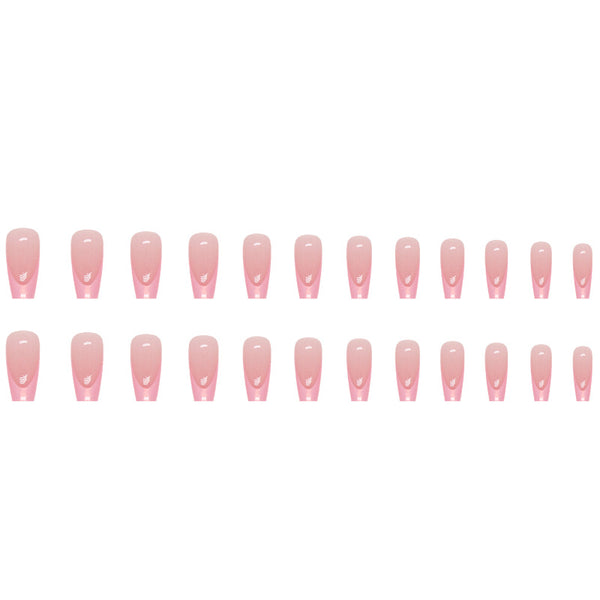 12 Sizes-24 Pcs Press On Nails W858