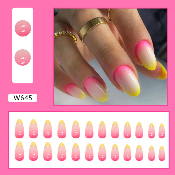 12 Sizes-24 Pcs Press On Nails W645