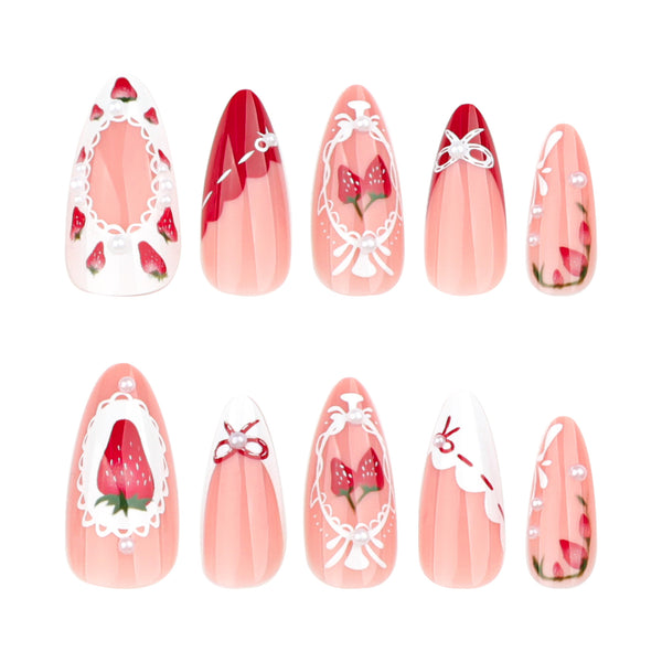 12 Sizes-24 Pcs Press On Nails JP3740