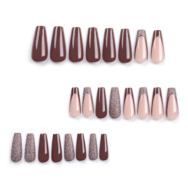 12 Sizes-24 Pcs Press On Nails JP2899