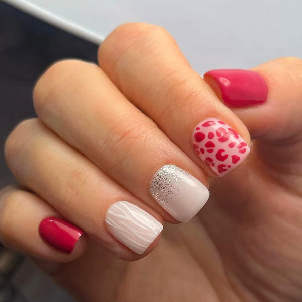 12 Sizes-24 Pcs Press On Nails W1368