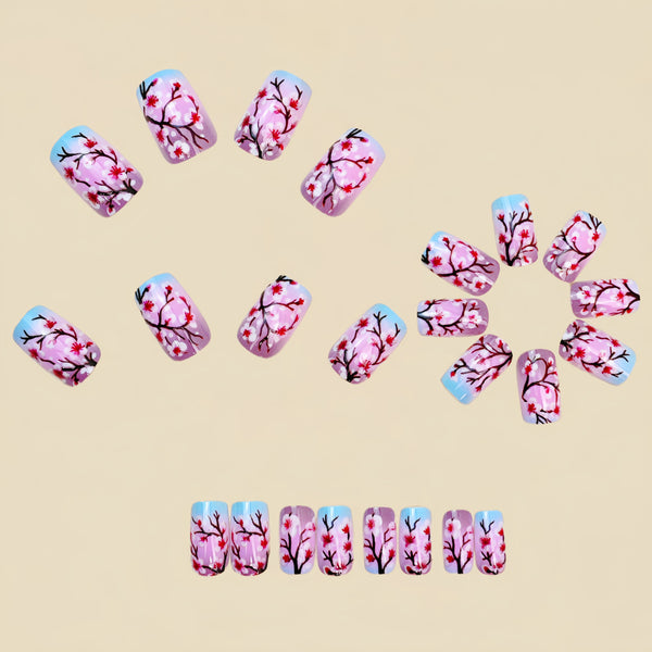 12 Sizes-24 Pcs Press On Nails Y1933