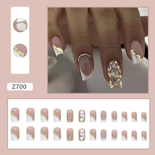 12 Sizes-24 Pcs Press On Nails Z700