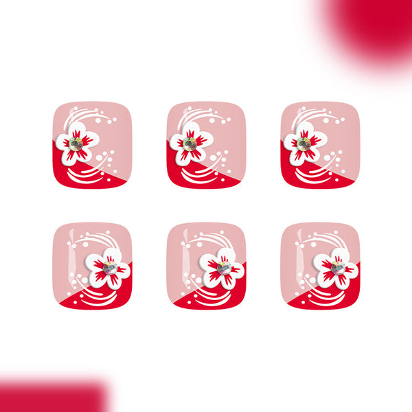 12 Sizes-24 Pcs Press On Nails C1798