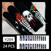 12 Sizes-24 Pcs Press On Nails Y204