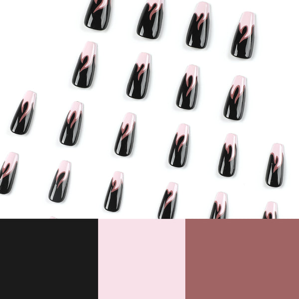 12 Sizes-24 Pcs Press On Nails JP2620