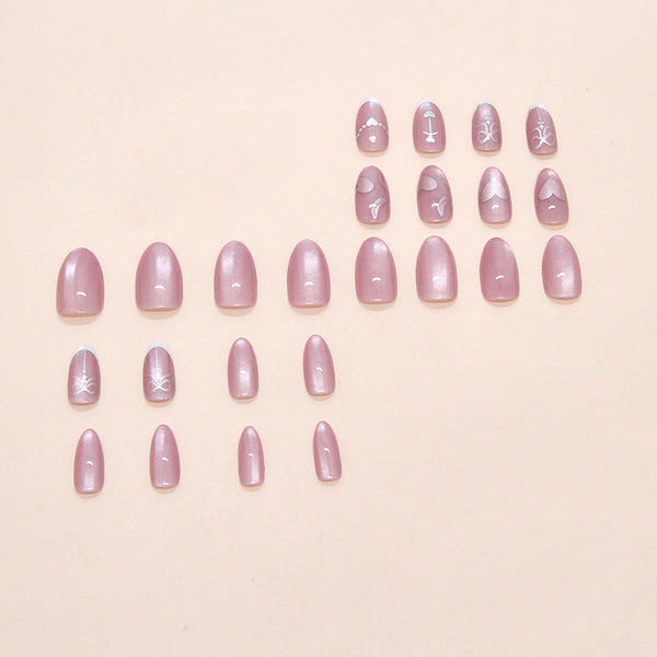 12 Sizes-24 Pcs Press On Nails W1936