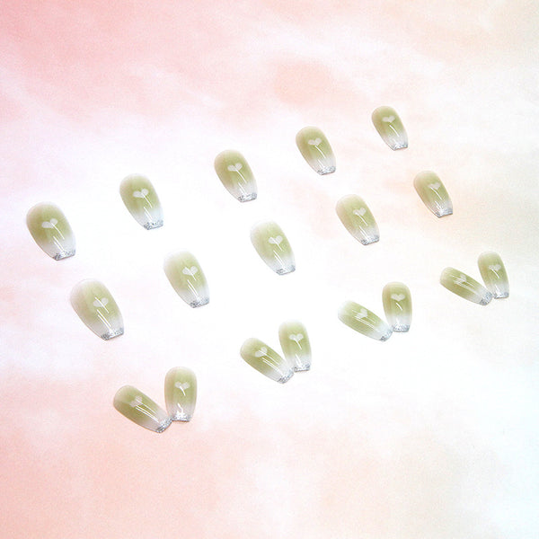12 Sizes-24 Pcs Press On Nails R514