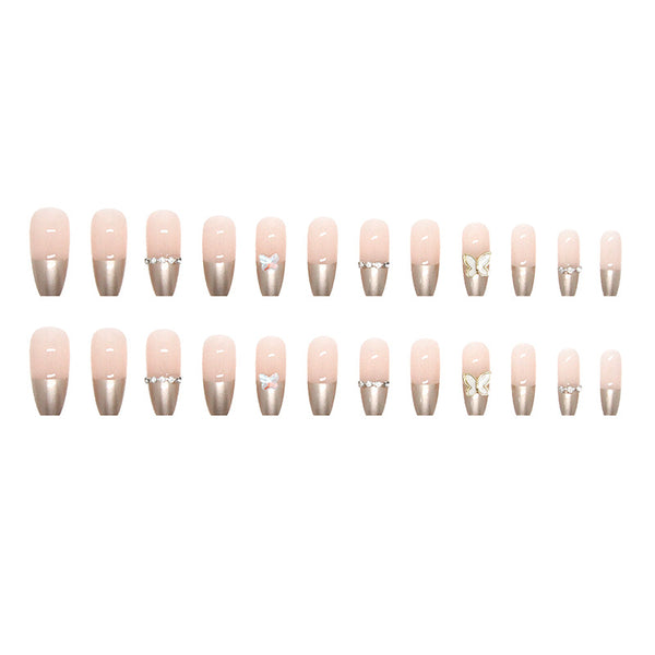 12 Sizes-24 Pcs Press On Nails Z485