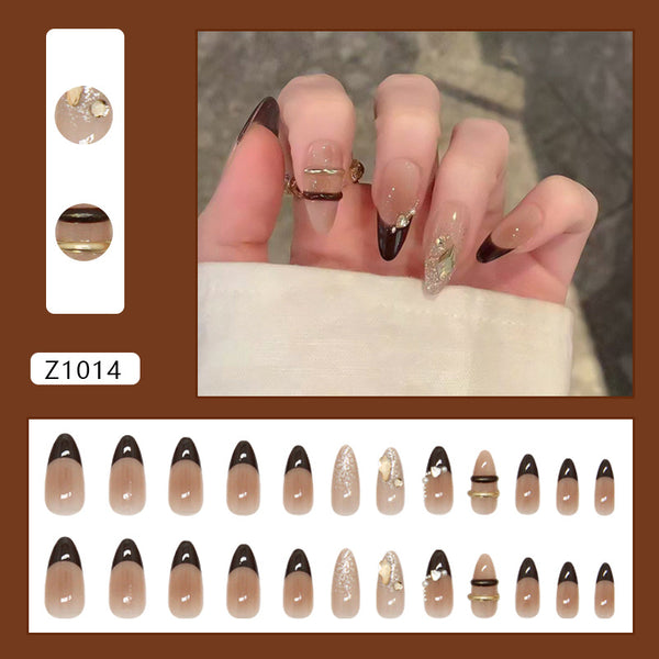 12 Sizes-24 Pcs Press On Nails Z1014