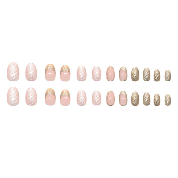 12 Sizes-24 Pcs Press On Nails W1896