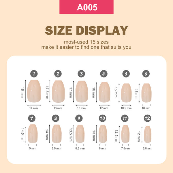 288 Pcs Press On Nails A005