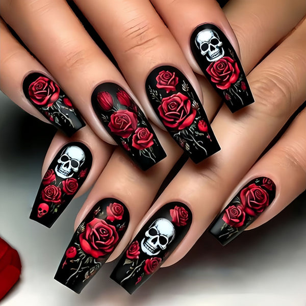 12 Sizes-24 Pcs Press On Nails Y1032