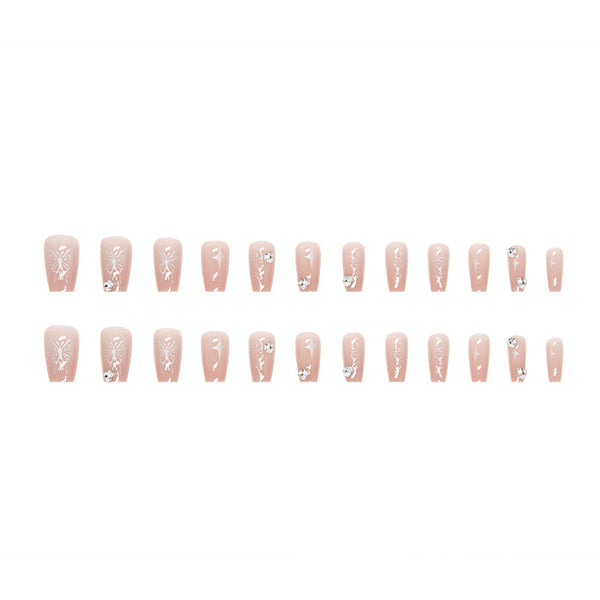 12 Sizes-24 Pcs Press On Nails Z642