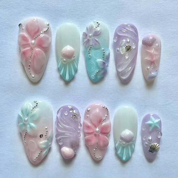 12 Sizes-24 PcsPress On Nails Z1154