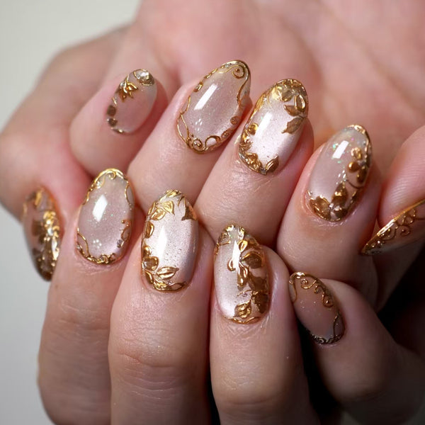 12 Sizes-24 Pcs Press On Nails W1895
