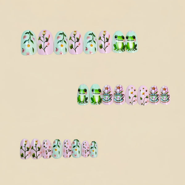 12 Sizes-24 Pcs Press On Nails Y1932