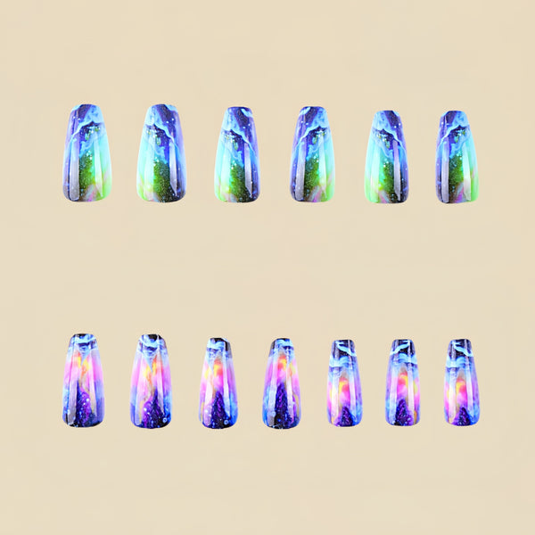 12 Sizes-24 Pcs Press On Nails Y435-1