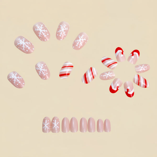 12 Sizes-24 Pcs Press On Nails Y1278