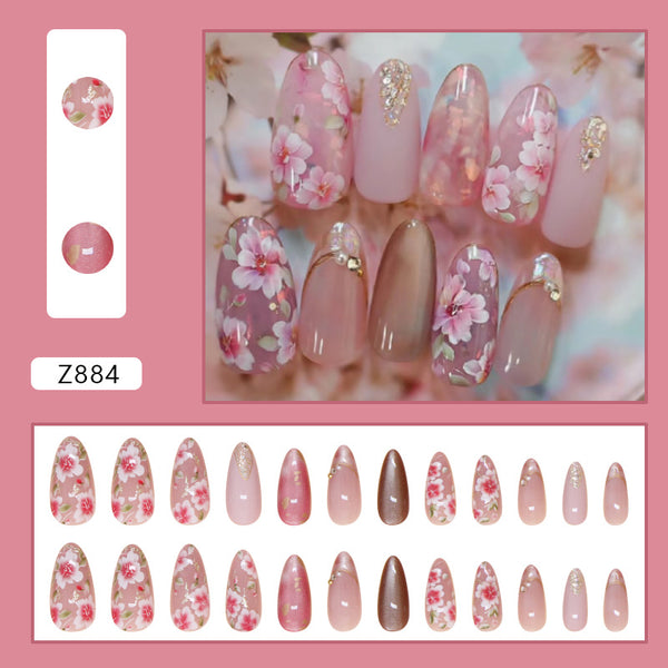 12 Sizes-24 Pcs Press On Nails Z884