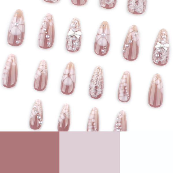 12 Sizes-24 Pcs Press On Nails JP3857