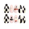12 Sizes-24 Pcs Press On Nails JP3124