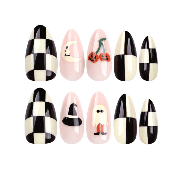 12 Sizes-24 Pcs Press On Nails JP3124