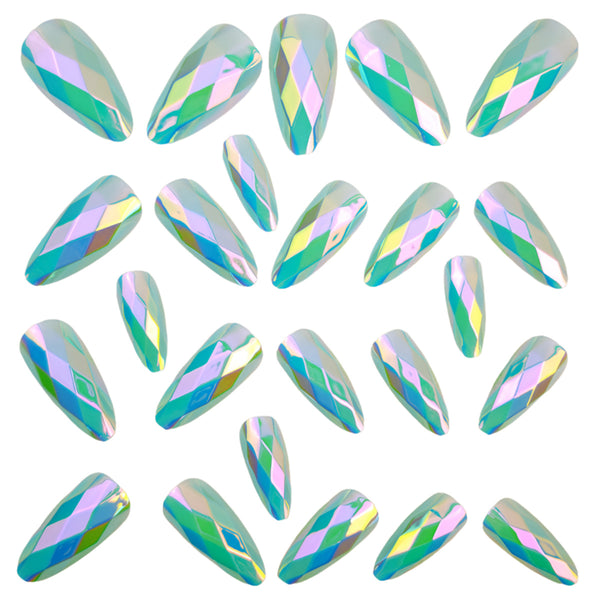 12 Sizes-24 Pcs Press On Nails Y1333