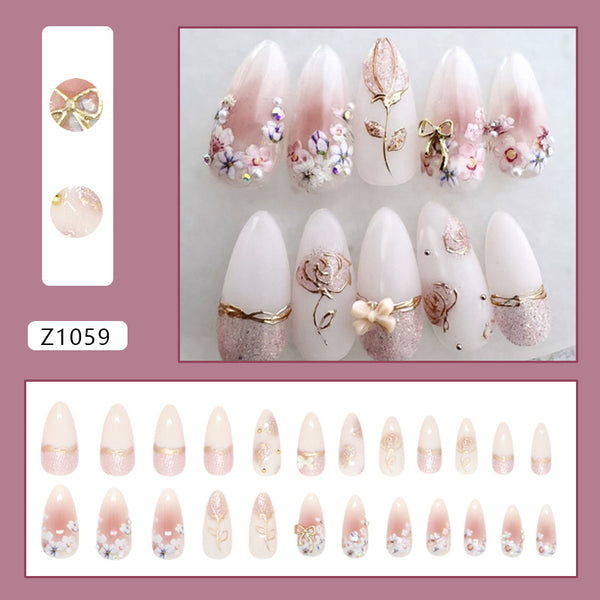12 Sizes-24 Pcs Press On Nails Z1059