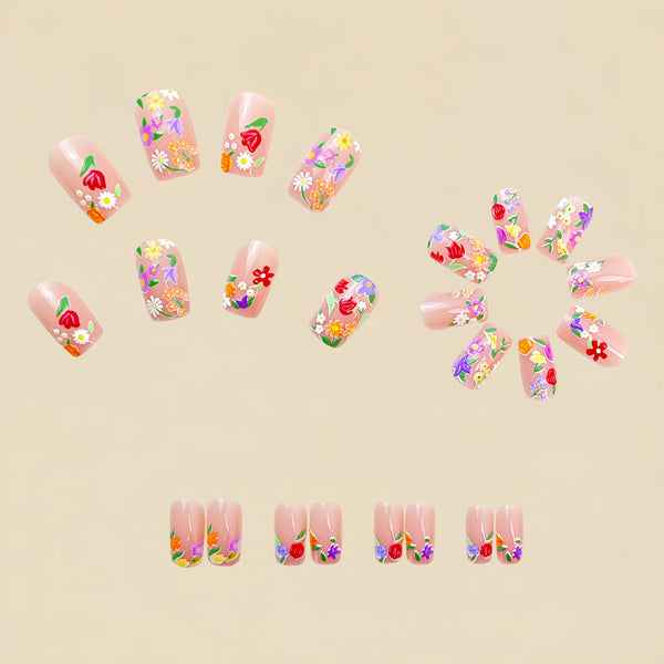 12 Sizes-24 Pcs Press On Nails Y655