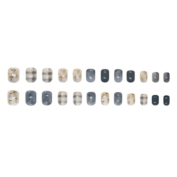 12 Sizes-24 Pcs Press On Nails R977