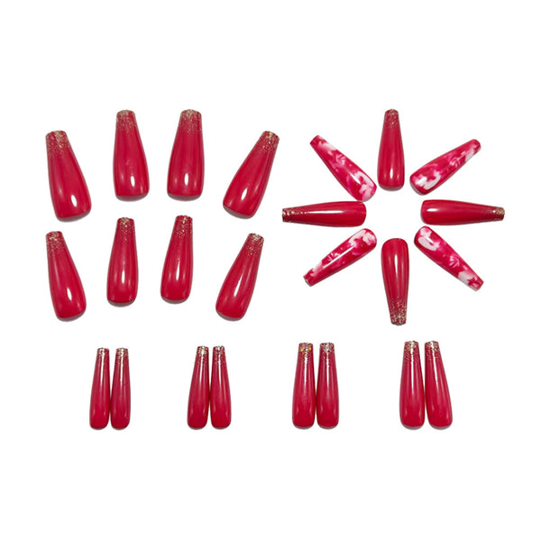 12 Sizes-24 Pcs Press On Nails Y1742