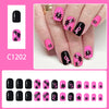 12 Sizes-24 Pcs Press On Nails C1202