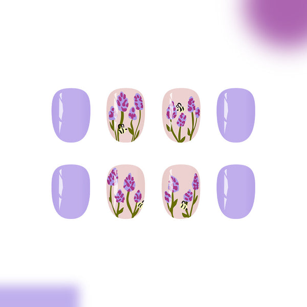 12 Sizes-24 Pcs Press On Nails C1239