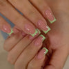 12 Sizes-24 Pcs Press On Nails BZ1417