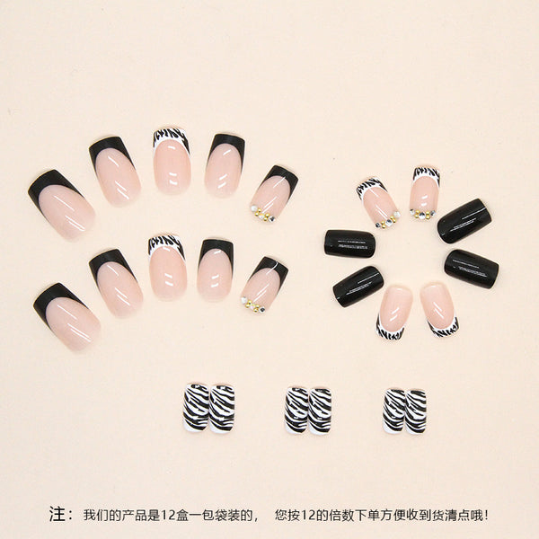 12 Sizes-24 Pcs Press On Nails Z617