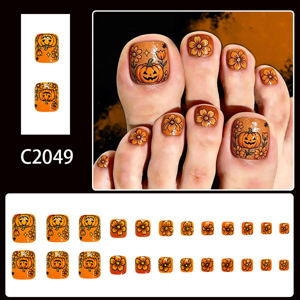 12 Sizes-24 Pcs Press On Nails C2049