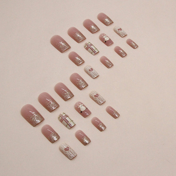 12 Sizes-24 Pcs Press On Nails W1333